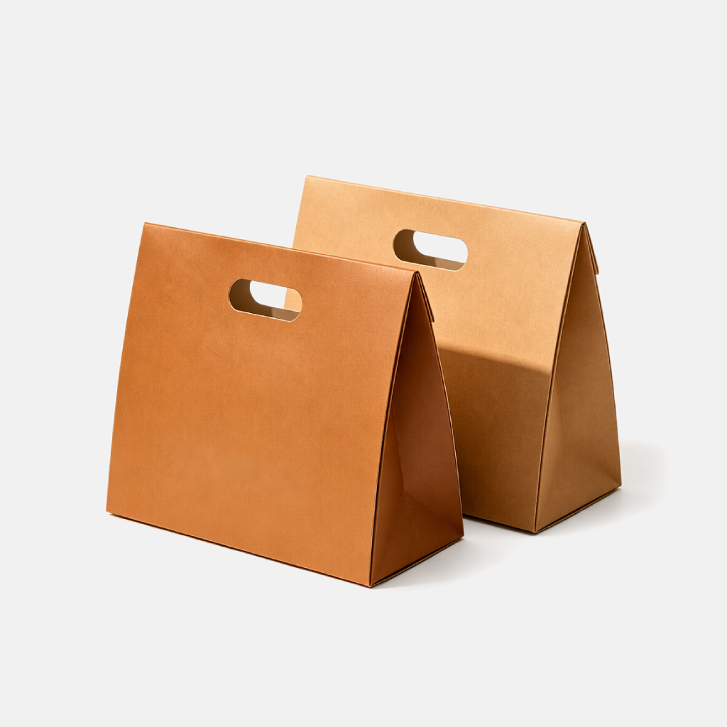 Custom Triangular Die Cut Handle Gift Boxes-1